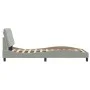 Estructura de cama con cabecero terciopelo gris claro 100x200cm de vidaXL, Camas y somieres - Ref: Foro24-3207905, Precio: 13...