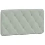 Estructura de cama con cabecero terciopelo gris claro 100x200cm de vidaXL, Camas y somieres - Ref: Foro24-3207905, Precio: 13...