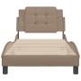 Estructura de cama cabecero cuero sintético capuchino 100x200cm de vidaXL, Camas y somieres - Ref: Foro24-3208167, Precio: 13...