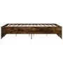 Estructura cama madera ingeniería metal roble ahumado 120x190cm de vidaXL, Camas y somieres - Ref: Foro24-3279909, Precio: 12...