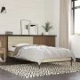 Sonoma oak metal engineered wood bed frame 100x200 cm by vidaXL, Beds and slatted bases - Ref: Foro24-845523, Price: 72,99 €,...