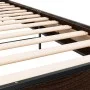 Bettgestell aus Holzwerkstoff und Metall, braune Eiche, 75 x 190 cm von vidaXL, Betten und Lattenroste - Ref: Foro24-845561, ...