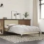 Estructura cama madera ingeniería metal roble Sonoma 90x190 cm de vidaXL, Camas y somieres - Ref: Foro24-845563, Precio: 69,6...