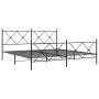 Black metal headboard and footboard bed frame 183x213 cm by vidaXL, Beds and slatted bases - Ref: Foro24-376525, Price: 132,1...