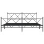 Estructura de cama cabecero y estribo metal negro 183x213 cm