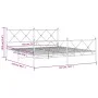 Bettgestell mit Kopf- und Fußteil aus schwarzem Metall, 183 x 213 cm von vidaXL, Betten und Lattenroste - Ref: Foro24-376525,...