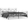 Estructura de cama cabecero y estribo metal negro 200x200 cm de vidaXL, Camas y somieres - Ref: Foro24-376527, Precio: 145,22...