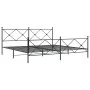 Bettgestell mit Kopf- und Fußteil aus schwarzem Metall, 200 x 200 cm von vidaXL, Betten und Lattenroste - Ref: Foro24-376527,...