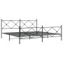 Bettgestell mit Kopf- und Fußteil aus schwarzem Metall, 200 x 200 cm von vidaXL, Betten und Lattenroste - Ref: Foro24-376527,...
