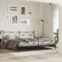 Bettgestell mit Kopf- und Fußteil aus schwarzem Metall, 200 x 200 cm von vidaXL, Betten und Lattenroste - Ref: Foro24-376527,...