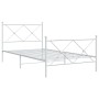 Metallbettgestell mit Kopf- und Fußteil weiß 107x203 cm von vidaXL, Betten und Lattenroste - Ref: Foro24-376565, Preis: 92,59...