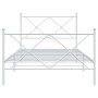 Metallbettgestell mit Kopf- und Fußteil weiß 107x203 cm von vidaXL, Betten und Lattenroste - Ref: Foro24-376565, Preis: 92,59...