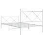 Metallbettgestell mit Kopf- und Fußteil weiß 107x203 cm von vidaXL, Betten und Lattenroste - Ref: Foro24-376565, Preis: 92,59...