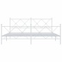 Estructura cama metal con cabecero y estribo blanco 180x200 cm