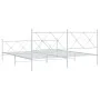 Bettgestell aus Metall mit Kopfteil und weißem Fußteil 180x200 cm von vidaXL, Betten und Lattenroste - Ref: Foro24-376573, Pr...