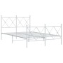 Estructura cama metal con cabecero y estribo blanco 120x200 cm