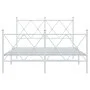 Estructura cama metal con cabecero y estribo blanco 120x200 cm de vidaXL, Camas y somieres - Ref: Foro24-376567, Precio: 124,...