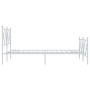 Bettgestell aus Metall mit Kopfteil und weißem Fußteil 120x200 cm von vidaXL, Betten und Lattenroste - Ref: Foro24-376567, Pr...