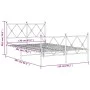 Estructura cama metal con cabecero y estribo blanco 120x200 cm de vidaXL, Camas y somieres - Ref: Foro24-376567, Precio: 124,...