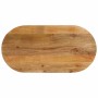 Tablero de mesa ovalado madera maciza de mango 80x40x3,8 cm