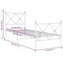 Bed frame with headboard and black metal footboard 75x190 cm by vidaXL, Beds and slatted bases - Ref: Foro24-376510, Price: 6...