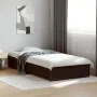 Black engineered wood and metal bed frame 90x190 cm by vidaXL, Beds and slatted bases - Ref: Foro24-845116, Price: 64,24 €, D...