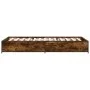 Estructura cama madera ingeniería metal roble humo 75x190 cm de vidaXL, Camas y somieres - Ref: Foro24-845123, Precio: 59,52 ...