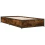 Bettgestell aus Holzwerkstoff, Metall, Raucheiche, 75 x 190 cm von vidaXL, Betten und Lattenroste - Ref: Foro24-845123, Preis...