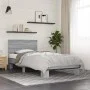 Estructura cama madera ingeniería metal gris Sonoma 100x200 cm de vidaXL, Camas y somieres - Ref: Foro24-845805, Precio: 77,8...