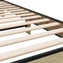 Estructura cama madera ingeniería metal roble Sonoma 75x190 cm de vidaXL, Camas y somieres - Ref: Foro24-845813, Precio: 63,1...