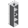 FMD Shelving unit with 4 white compartments by FMD, Bookcases and shelves - Ref: Foro24-428755, Price: 109,82 €, Discount: %