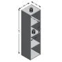 FMD Shelving unit with 4 white compartments by FMD, Bookcases and shelves - Ref: Foro24-428755, Price: 109,89 €, Discount: %