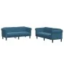 2-piece blue velvet sofa set by vidaXL, Sofas - Ref: Foro24-3209227, Price: 533,60 €, Discount: %