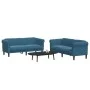 2-piece blue velvet sofa set by vidaXL, Sofas - Ref: Foro24-3209227, Price: 533,60 €, Discount: %