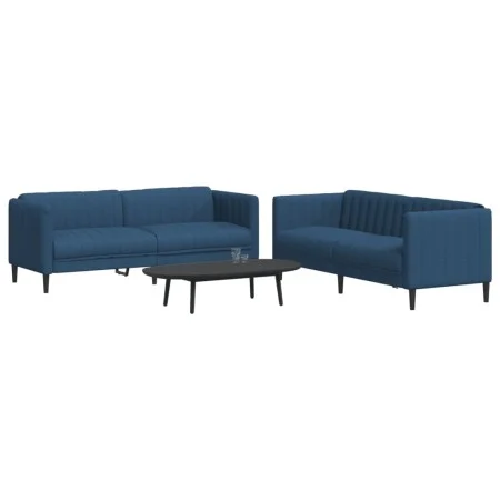 2-piece sofa set blue fabric by vidaXL, Sofas - Ref: Foro24-3209244, Price: 631,80 €, Discount: %