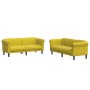 Zweiteilige Sofagarnitur aus gelbem Samt von vidaXL, Sofas - Ref: Foro24-3209225, Preis: 520,97 €, Rabatt: %