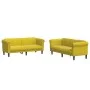 Zweiteilige Sofagarnitur aus gelbem Samt von vidaXL, Sofas - Ref: Foro24-3209225, Preis: 512,87 €, Rabatt: %