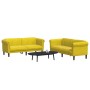 Zweiteilige Sofagarnitur aus gelbem Samt von vidaXL, Sofas - Ref: Foro24-3209225, Preis: 520,97 €, Rabatt: %