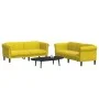 Zweiteilige Sofagarnitur aus gelbem Samt von vidaXL, Sofas - Ref: Foro24-3209225, Preis: 512,87 €, Rabatt: %