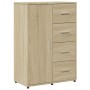 Sideboard aus Sonoma-Eichenholzwerkstoff, 60 x 31 x 84 cm von vidaXL, Sideboards - Ref: Foro24-840508, Preis: 103,39 €, Rabat...