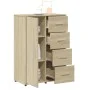 Aparador de madera de ingeniería roble Sonoma 60x31x84 cm de vidaXL, Aparadores - Ref: Foro24-840508, Precio: 100,53 €, Descu...
