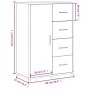 Sideboard aus Sonoma-Eichenholzwerkstoff, 60 x 31 x 84 cm von vidaXL, Sideboards - Ref: Foro24-840508, Preis: 100,55 €, Rabat...