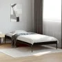 Engineered wood and black metal bed frame 100x200 cm by vidaXL, Beds and slatted bases - Ref: Foro24-845026, Price: 77,91 €, ...
