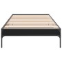 Estructura de cama madera ingeniería y metal negro 100x200 cm de vidaXL, Camas y somieres - Ref: Foro24-845026, Precio: 78,92...