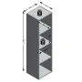 FMD Regal mit 4 Fächern Eichenfarbe von FMD, Bücherregale und Regale - Ref: Foro24-428753, Preis: 95,06 €, Rabatt: %