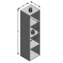 FMD Regal mit 4 Fächern Eichenfarbe von FMD, Bücherregale und Regale - Ref: Foro24-428753, Preis: 94,99 €, Rabatt: %