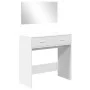 Schminktisch mit weißem Spiegel 80x39x80 cm von vidaXL, Schlafzimmerkommoden - Ref: Foro24-840702, Preis: 80,78 €, Rabatt: %