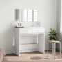 Schminktisch mit weißem Spiegel 80x39x80 cm von vidaXL, Schlafzimmerkommoden - Ref: Foro24-840702, Preis: 82,17 €, Rabatt: %