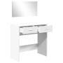 Schminktisch mit weißem Spiegel 80x39x80 cm von vidaXL, Schlafzimmerkommoden - Ref: Foro24-840702, Preis: 82,17 €, Rabatt: %