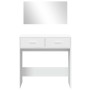 Schminktisch mit weißem Spiegel 80x39x80 cm von vidaXL, Schlafzimmerkommoden - Ref: Foro24-840702, Preis: 82,17 €, Rabatt: %